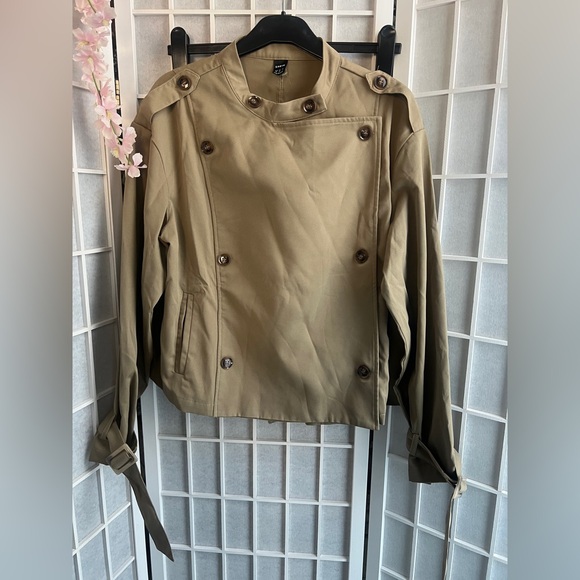 Khaki Women's Jacket - Picture 2 of 6
